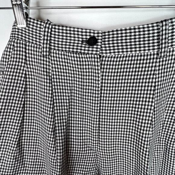 Vintage Casual Corner Houndstooth High Waited Pleat Front Trousers XS - Picture 6 of 11